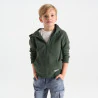 Boy's green zip-up hoodie